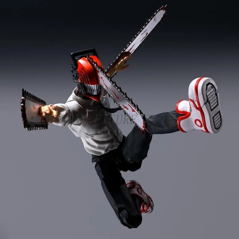 Chainsaw Man Action Figure SHF Denji Joint Movable Figurine Toys PVC Ornaments Doll 15cm Anime Electric Saw Demon Figures Model
