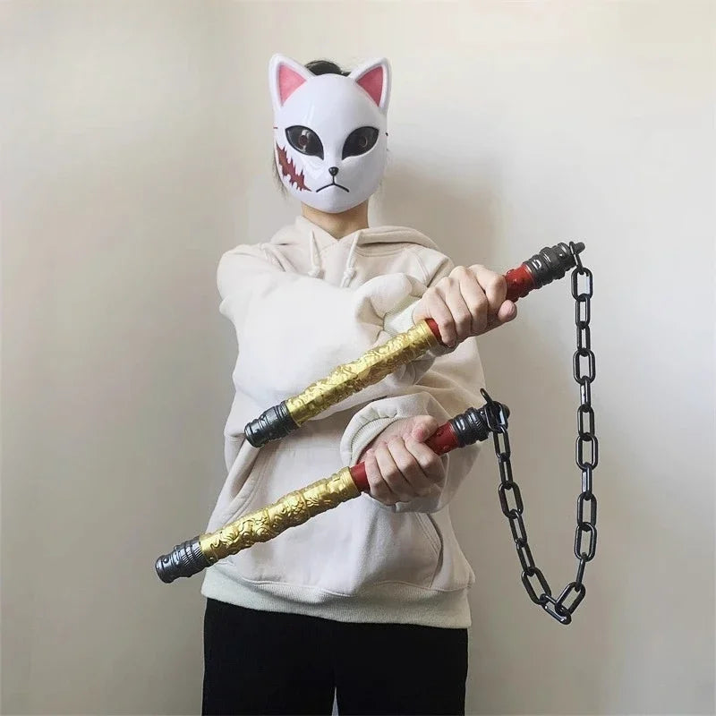 PU Rubber Dragon Nunchaku Cosplay Prop 38cm