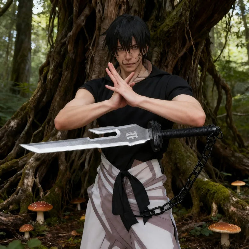 40cm Fushiguro Toji Katana Sword Jujutsu Kaisen Anime Sabre Japanses Real Samurai Sword Toji Ninja Knife Home Desktop Decor