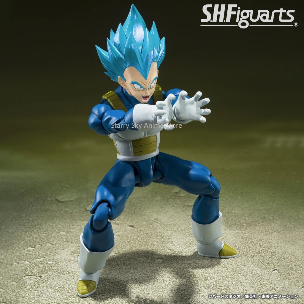 100% Original Bandai Sh Figuarts Shf Dragon Ball Vegeta Blue Hair Action Figures Anime Model Toys Figura Collection