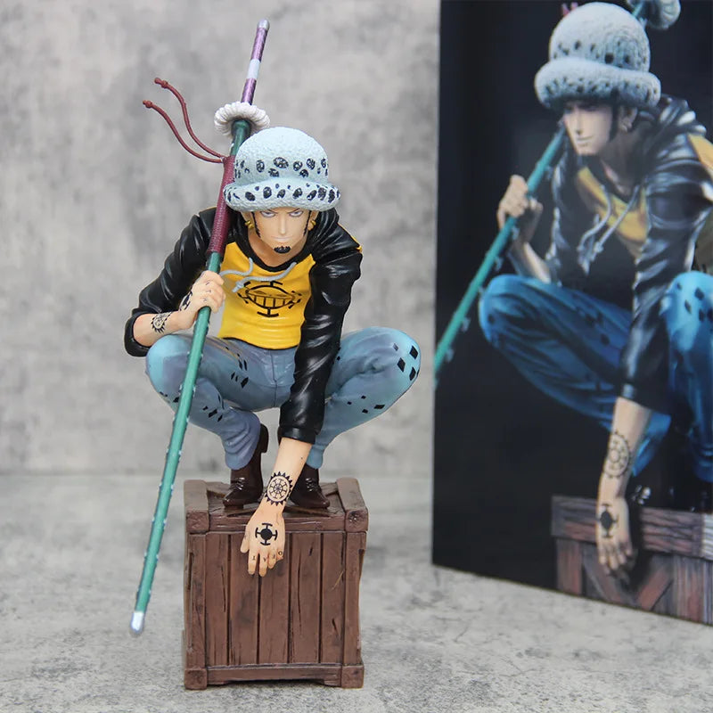 21cm One Piece Figures Trafalgar D. Water Law Action Figures Anime Pvc Model Statue Ornamen Collection Decoration Toys Gifts