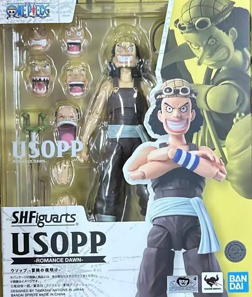 In Stock Genuine Bandai SHF One Piece Series Luffy Zoro Sanji Yonko Kaido Kid Trafalgar Law Action Figures Hand Model Collection