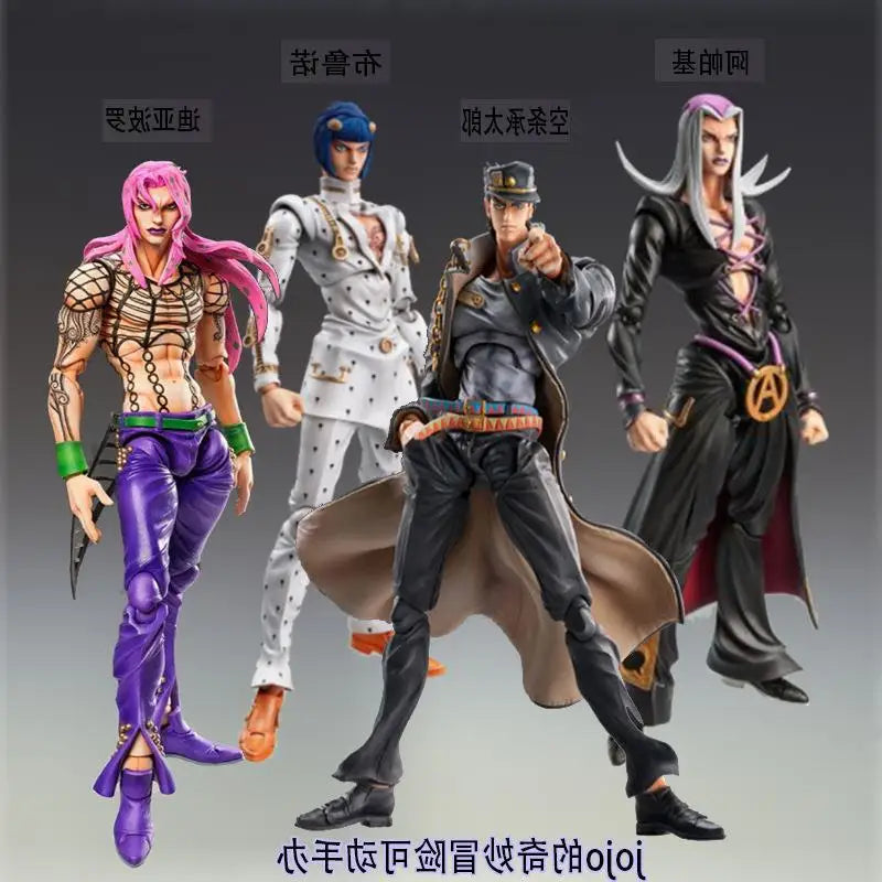 Anime Jojo Bizzare Adventure Figure Jotaro Kujo Star Platinum Kujo Jotaro Group Josuke Higashikata Killer Queen Second Figures