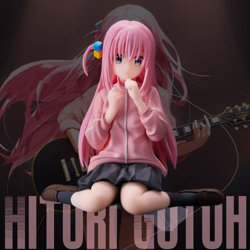 8cm Bocchi the Rock Hitori Gotoh Anime Figure Kawaii Sitting Melancholy Girl Action Figures PVC Adult Collection Model Doll Toys
