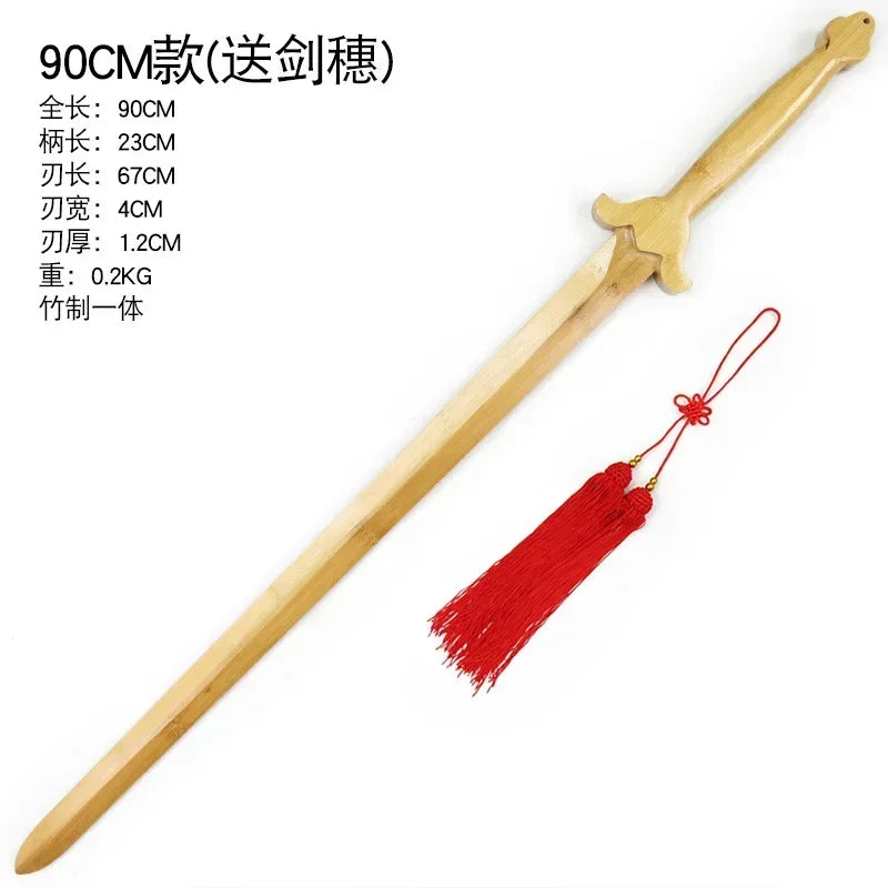 Sword, Tai Chi  Martial Arts Training Performance Prop, Single Hand Bamboo and Wood Sword