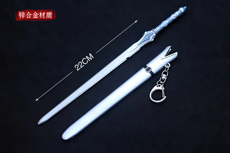 Sword Art Online 22CM Elucidator Anime Kirito Weapon Yuuki Asuna Green Rose Sword Real Steel Katana SAQ Japanese Catanas Toys