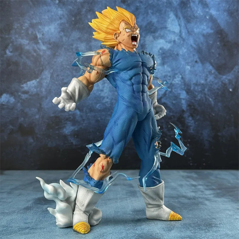 27cm Dragon Ball Z Majin Vegeta Anime Figure Self-destruct Super Saiyan Action Figures Pvc Statue Figurine Model Toys Gift