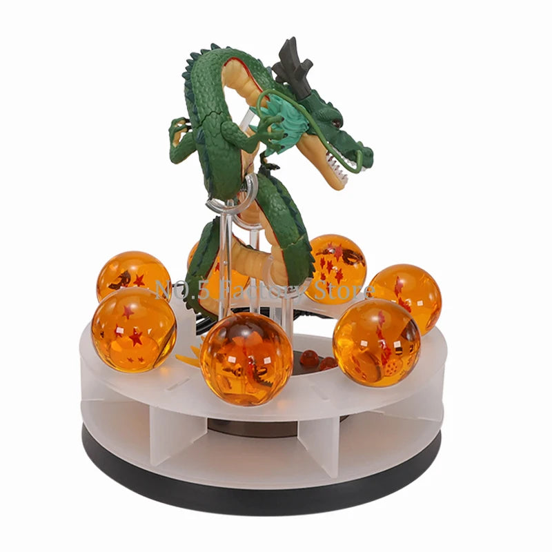 New DBZ Anime Shenlong Led Action Figures Set Night Lights Shenrou Crystal Balls Shelf Figurine Model Xmas Gift Toys
