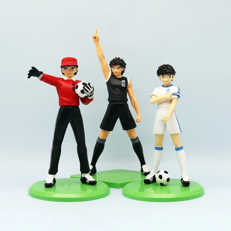 Anime Captain Tsubasa Figures Ozora Tsubasa Figure Wakabayashi Genzo Kojiro Hyuga Action Figurine Collectible Toys Ornament Gift