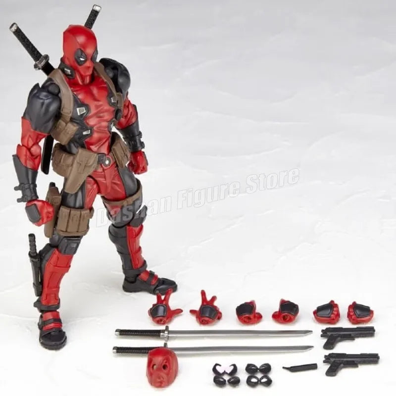 Amazing Yamaguchi 025EX Deadpool 3 Action Figure PVC Collection 15cm Revoltech Wade Winston Wilson Movable Figures Model Toys