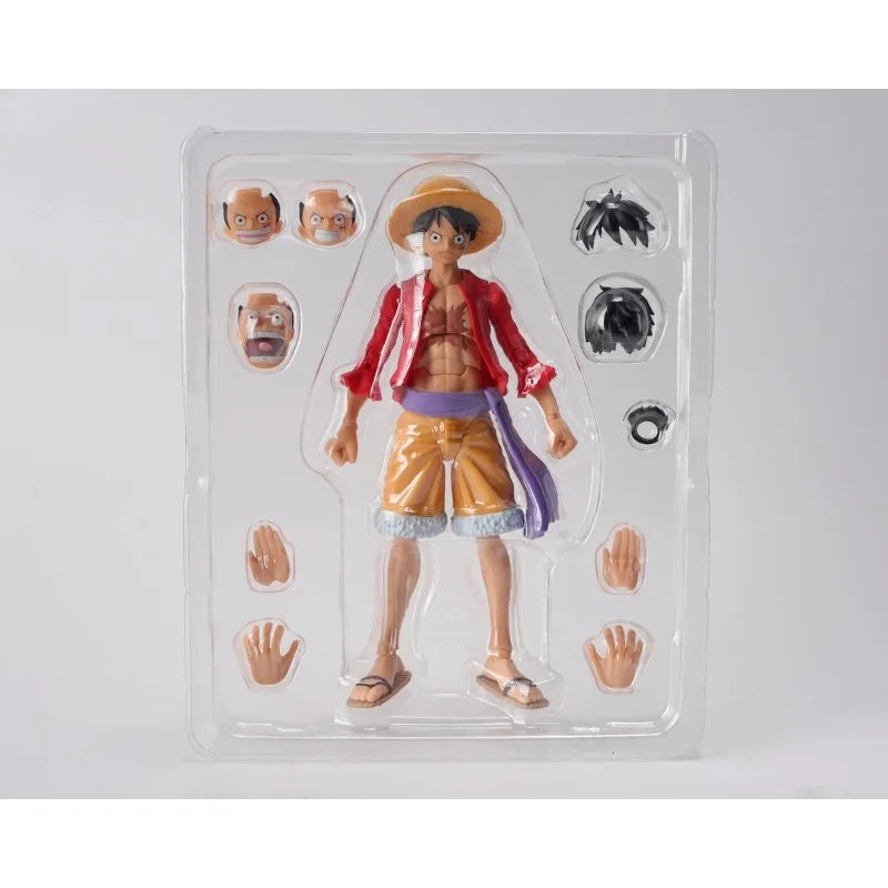 In Stock Genuine Bandai SHF One Piece Series Luffy Zoro Sanji Yonko Kaido Kid Trafalgar Law Action Figures Hand Model Collection