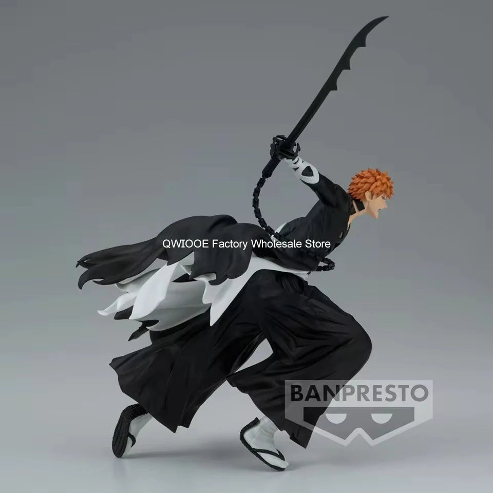 Original Genuine Banpresto Bleach 12cm Kurosaki Ichigo PVC Action Figures Collection Model Toys For Children Christmas Birthday