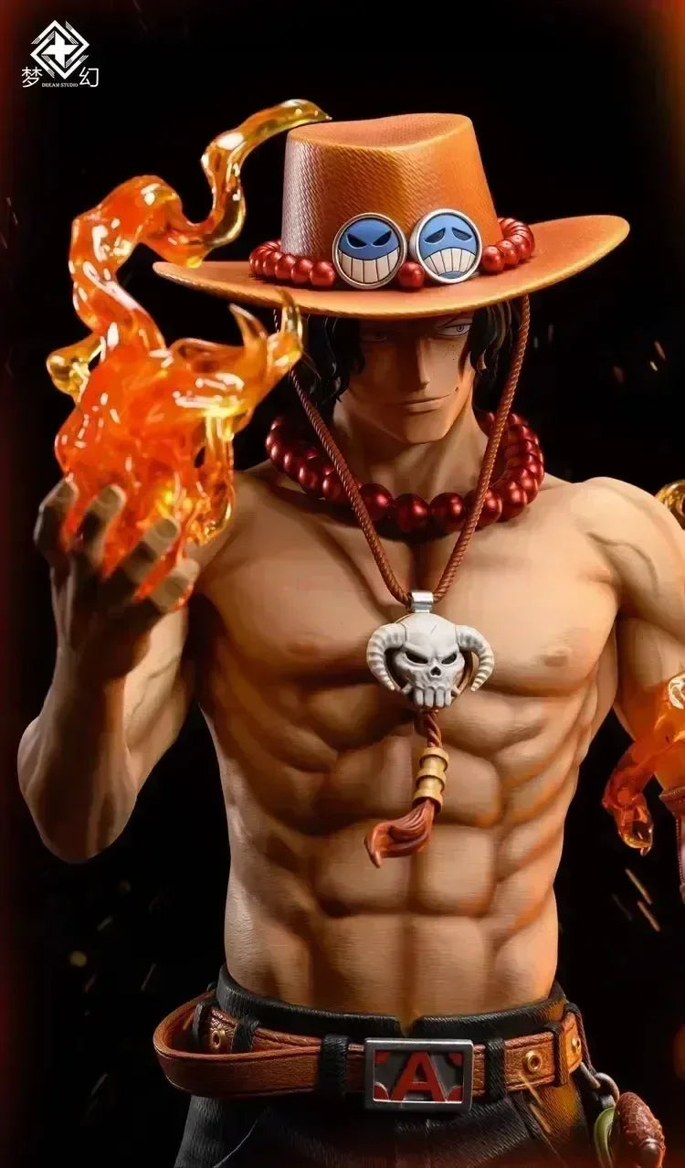 70cm New One Piece Gk Fantasy Third Anniversary 1/3 Ace Super Huge Collect Figures Trendy Statue Anime Decoration Christmas Gift