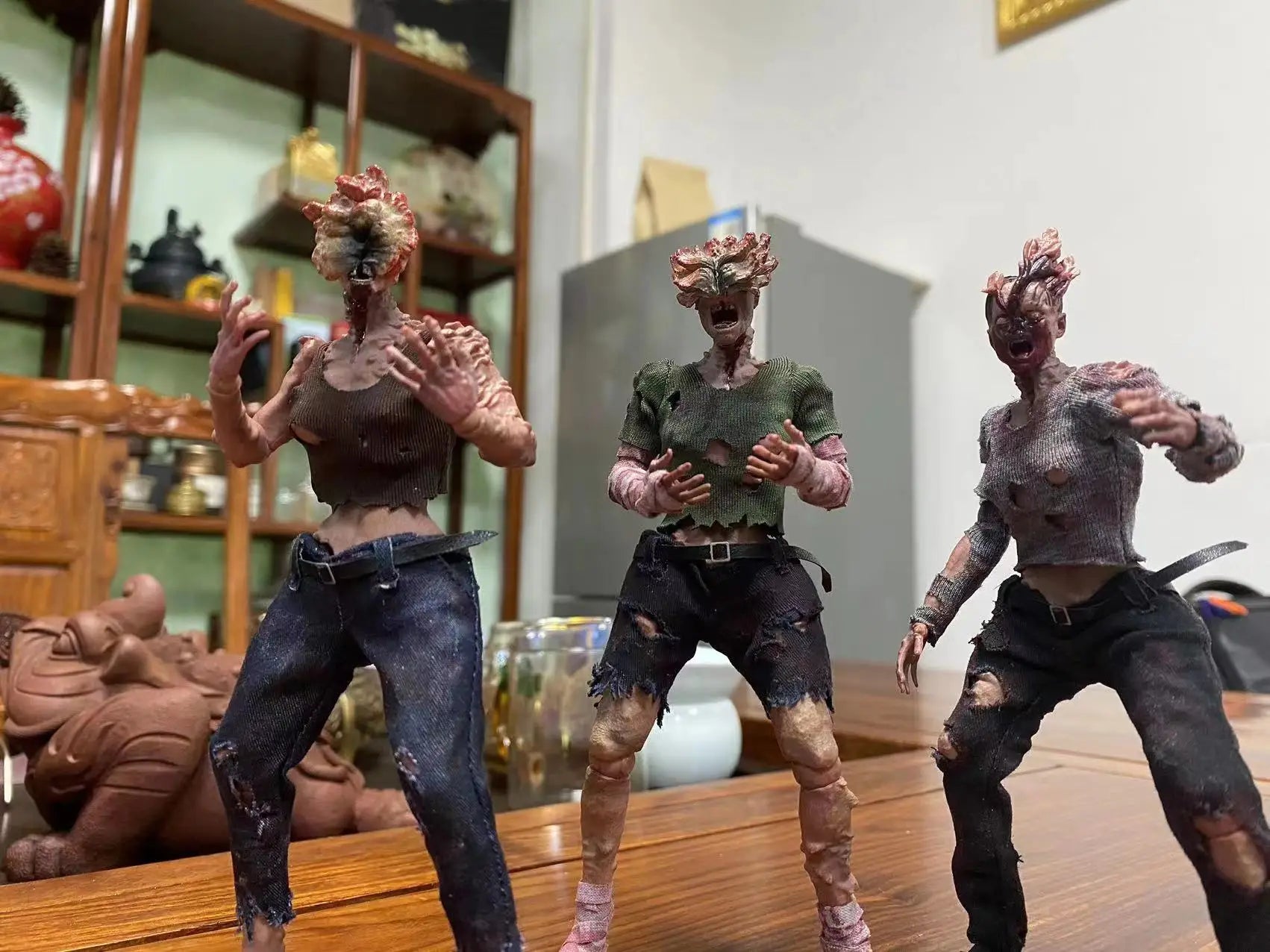 In Stock Patriot Studio The Last of Us Clicker The Three Fates Zombie 1/12 Cloth Gown Action Figures Toy Gift Collection