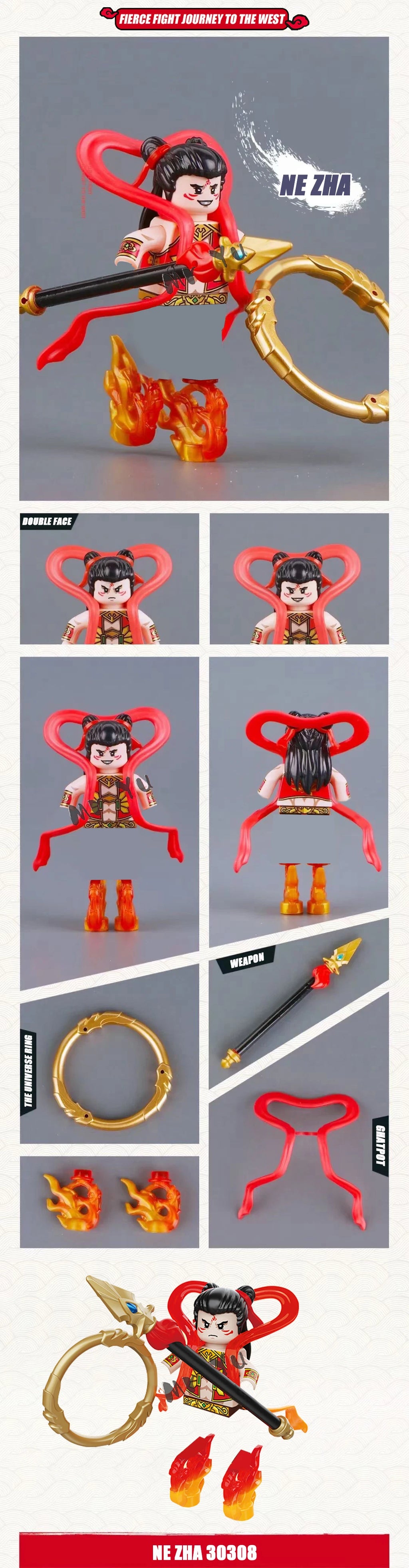 New Journey To Thewest Chinese Movie Anime DIY Mini Figures Weapons Model Building Blocks Kids Toys Gifts For Boys Girls Juguete