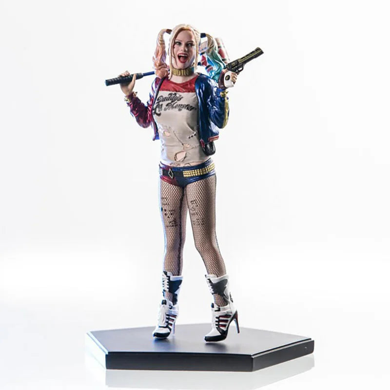 Joker Figures Harley Quinn Action Figure 1/12 With Real Clothes Clown Girl Real Silk Stockings Collectible Model Toys 19cm Gifts