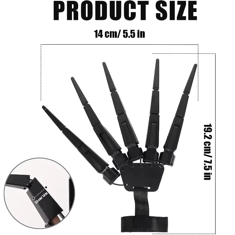 Halloween Cosplay  Realistic Horror Ghost Claw Props Articulated Fingers Fake Finger Skeleton Hands Prop Party Decor Finger