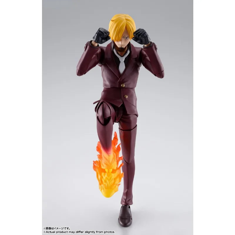 In Stock Genuine Bandai SHF One Piece Series Luffy Zoro Sanji Yonko Kaido Kid Trafalgar Law Action Figures Hand Model Collection
