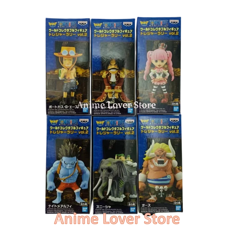 Bandai Banpresto Original One Piece WCF Treasure Rally Vo.2 Luffy Ace Perona Roger OZ Zunesha Anime Figures Toys
