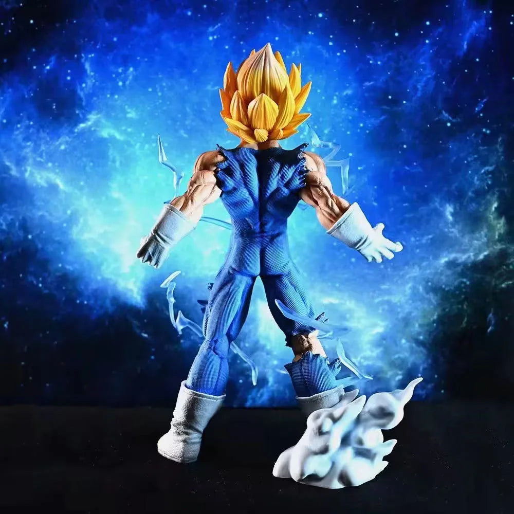 27cm Dragon Ball Z Majin Vegeta Anime Figure Self-destruct Super Saiyan Action Figures Pvc Statue Figurine Model Toys Gift