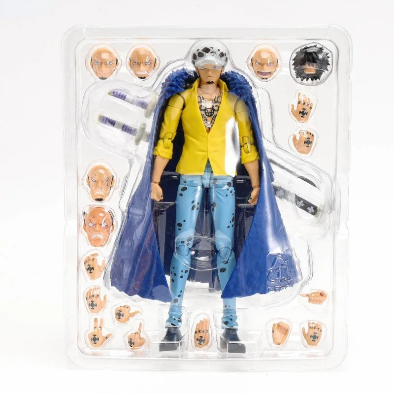 In Stock Genuine Bandai SHF One Piece Series Luffy Zoro Sanji Yonko Kaido Kid Trafalgar Law Action Figures Hand Model Collection