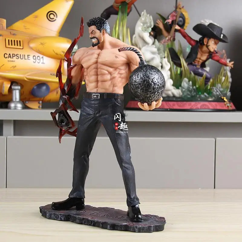26cm Anime One Piece Figures Monkey D Garp Standing Posture GK Sculpture Scene Action Figurine PVC Ornament Toy Gift Model Decor