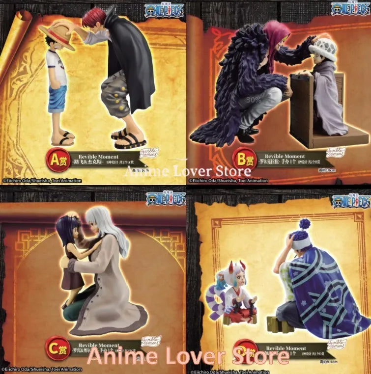 Bandai Original One Piece Ichiban Kuji Shanks Straw Hat Luffy Law Corazon Robin Olvia Yamato Anime Figures Toys for Kids Gift