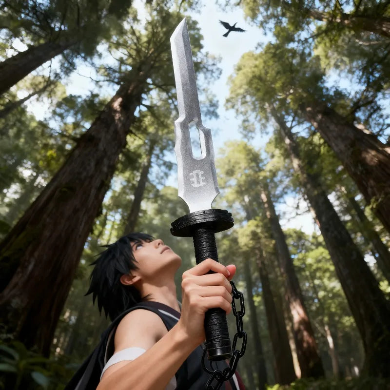40cm Fushiguro Toji Katana Sword Jujutsu Kaisen Anime Sabre Japanses Real Samurai Sword Toji Ninja Knife Home Desktop Decor