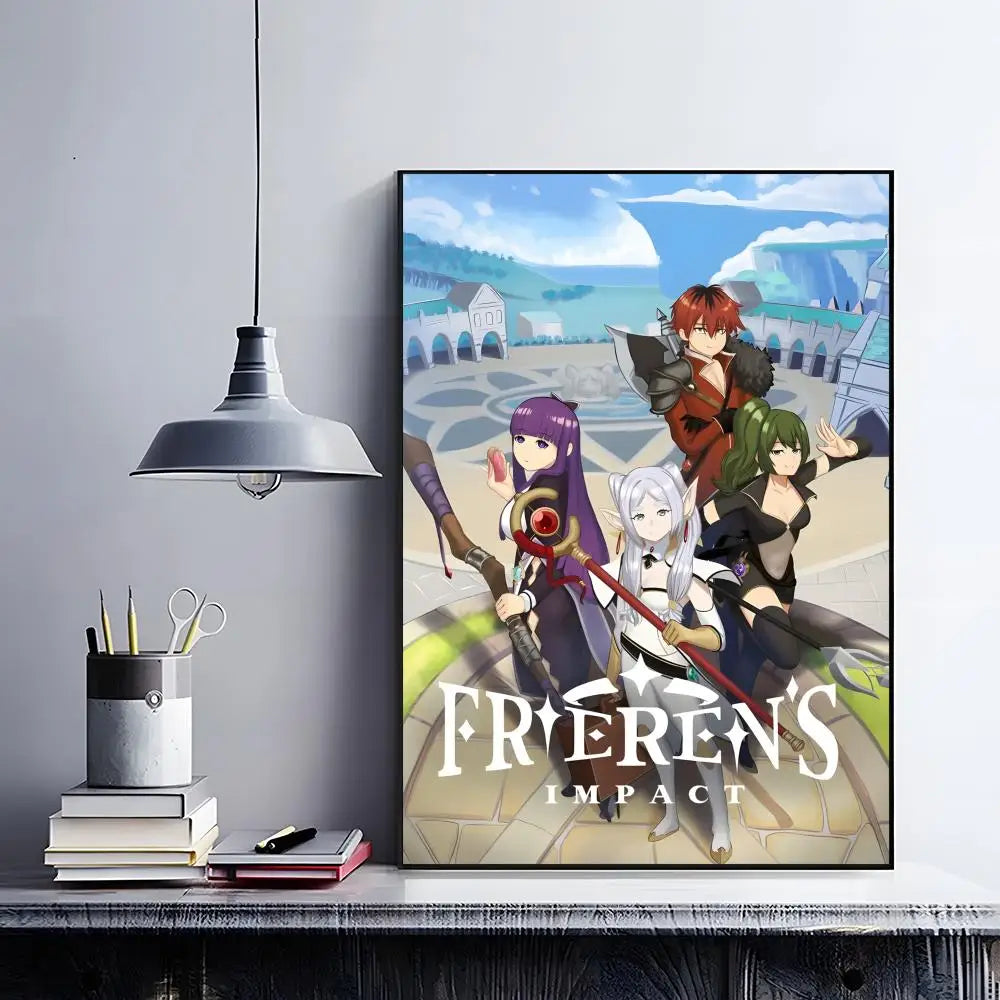 Frieren Retro Anime Poster