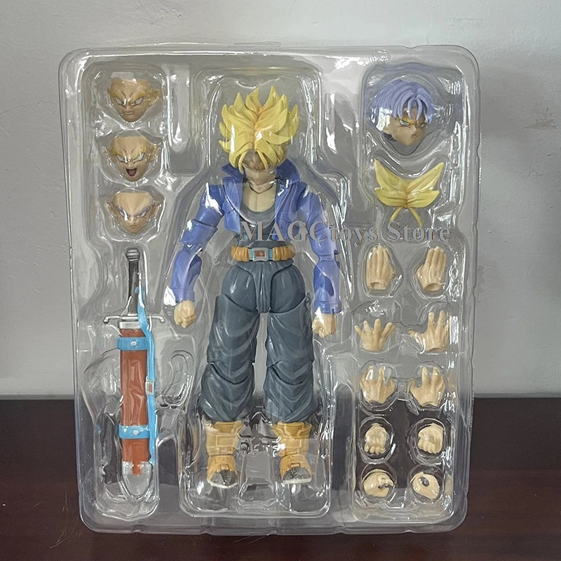 Dragon Ball Trunks Anime Figures SHF Saiyan Saiyan Trunks Boy From Future Collection Model Action Figure Toy Birthday Gift Decor