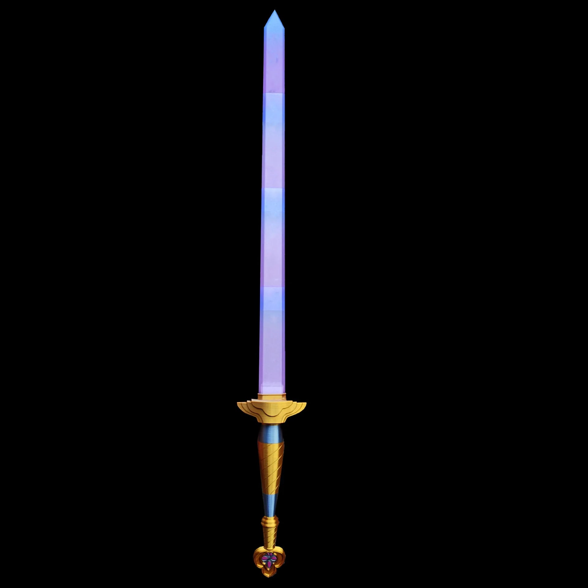 Purple Rumi Demon Hunter Sword Telescopic Cosplay Prop With Symbol Plastic Long Sword Fantasy Accessory Gift
