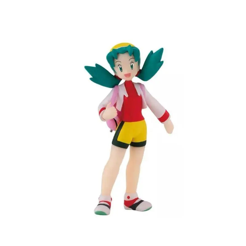 BANDAI Pokemon Figures Scale World Sinnoh Region Johto Region World Hoenn 2 Set Haruka Hikari Hibiki Anime Child Christmas Gift
