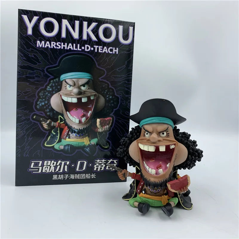 FigureCrazy One Piece FRANKY Q Laughing Out Sitting Cute Ver. PVC Action Figures OP Luffy Zoro Nami Brook Chopper Usopp 10cm