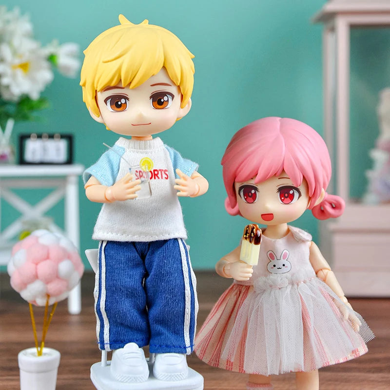 Ymy Doll Ob11 Movable Joint Girl Boy Doll Gsc Face 1/12Bjd Figures Anime Model Surprise Dolls With Doll Head, Body, Clothes