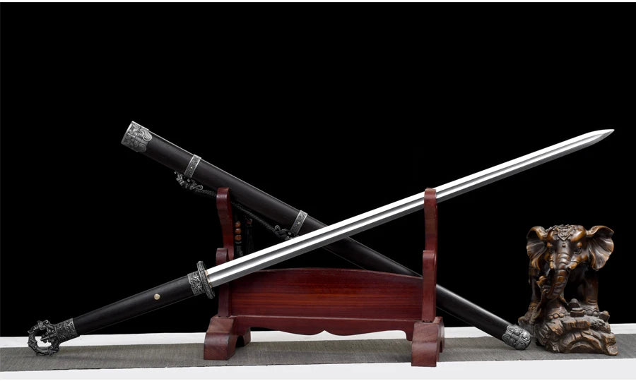 Chinese Tang Sword 1060 High Carbon Steel Blade Real Full Tang Sharp Ready Battle Warrior Jian Swords Training Katanas