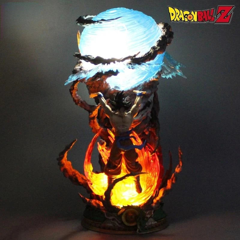 25cm Dragon Ball GK Anime Figure Goku Genki Bomb Luminous Super Saiya Action Figures Collection Model doll Toy Christmas Gift