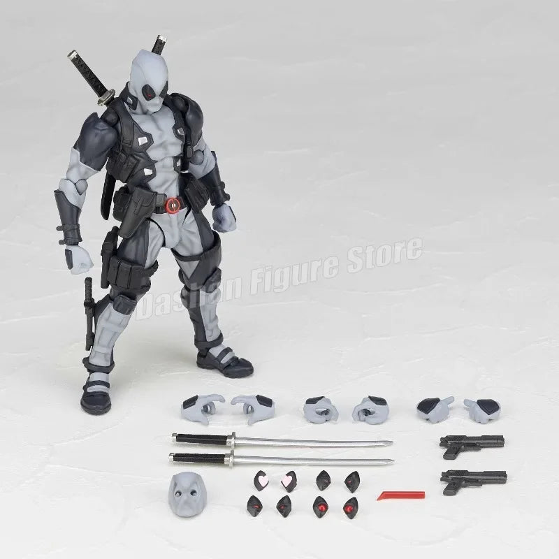 Amazing Yamaguchi 025EX Deadpool 3 Action Figure PVC Collection 15cm Revoltech Wade Winston Wilson Movable Figures Model Toys