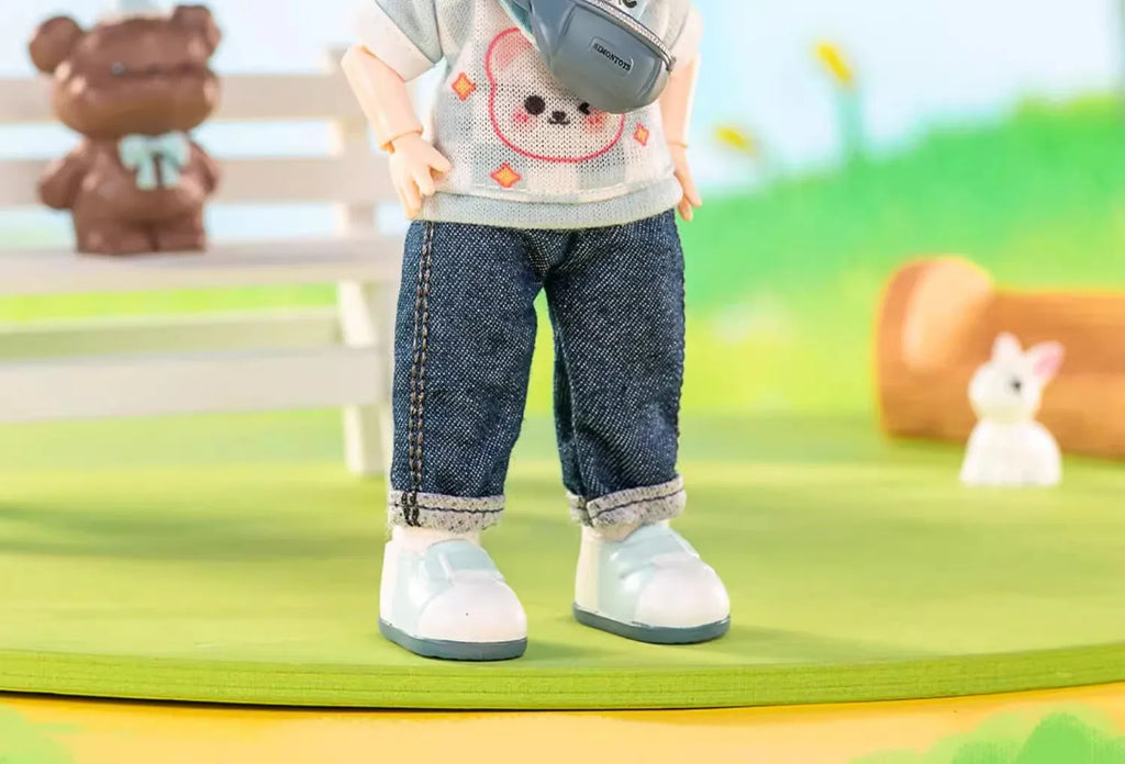In stock PEETSOON Garden Party Series Ob11 1/12 Bjd 16cm  Cute Action Figure Toys Kawaii Anime Figures  Dolls Toy Gift