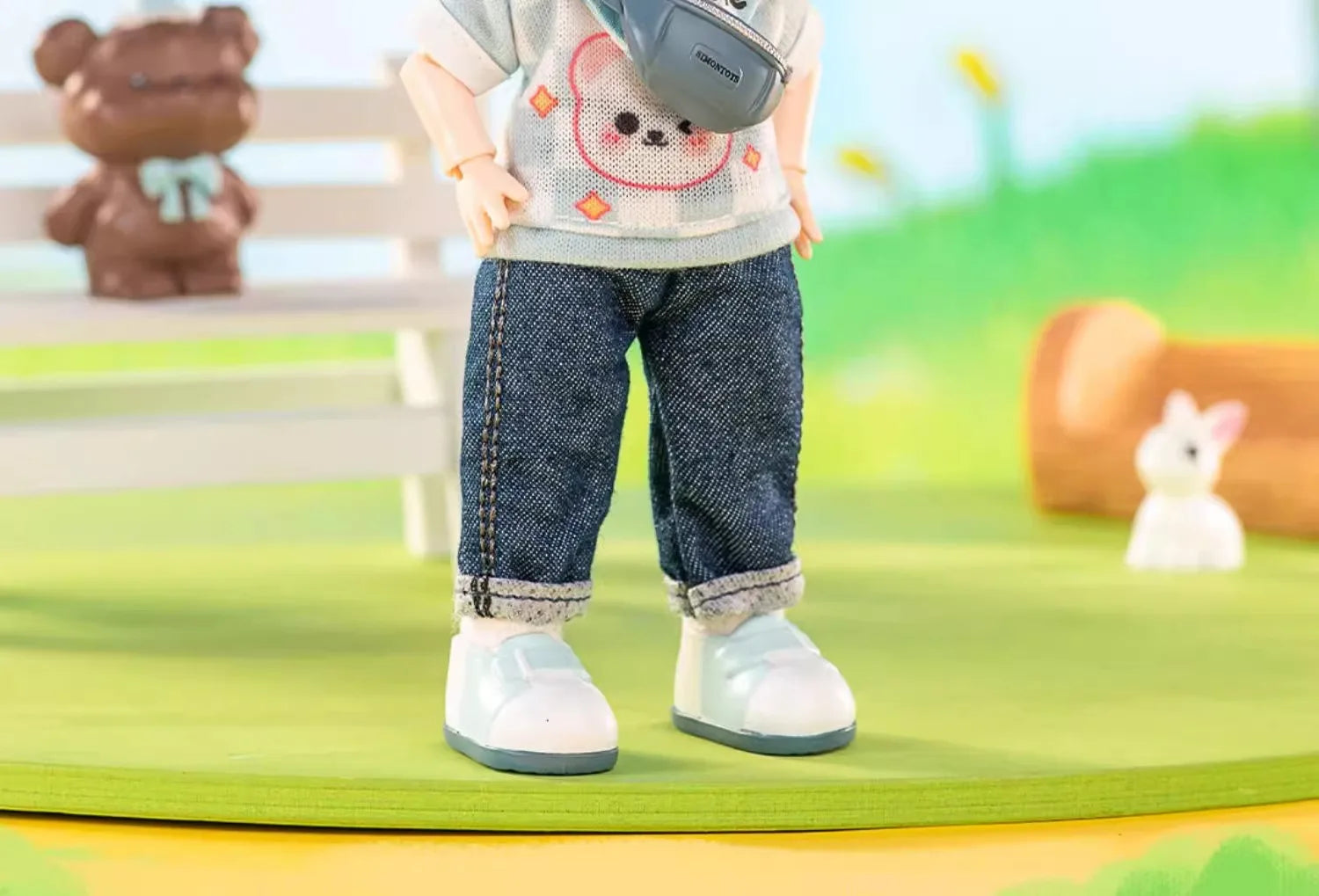 In stock PEETSOON Garden Party Series Ob11 1/12 Bjd 16cm  Cute Action Figure Toys Kawaii Anime Figures  Dolls Toy Gift