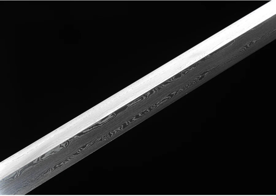 Chinese Cane Swords Folded Steel Damascus Blade Real Handmade Full Tang Sharp Walking Stick Sword Brass Dragon Weapon Katanas