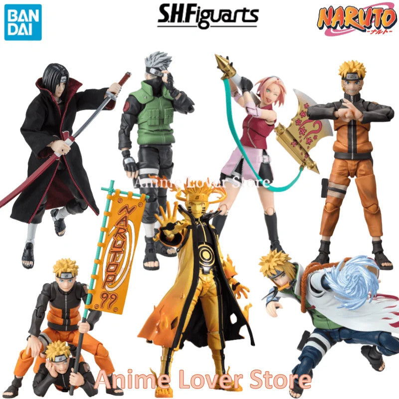 Bandai SHF Naruto Uzumaki Naruto Uchiha Sasuke Madara Haruno Sakura Hatake Kakashi Jiraiya Orochimaru Anime Figures