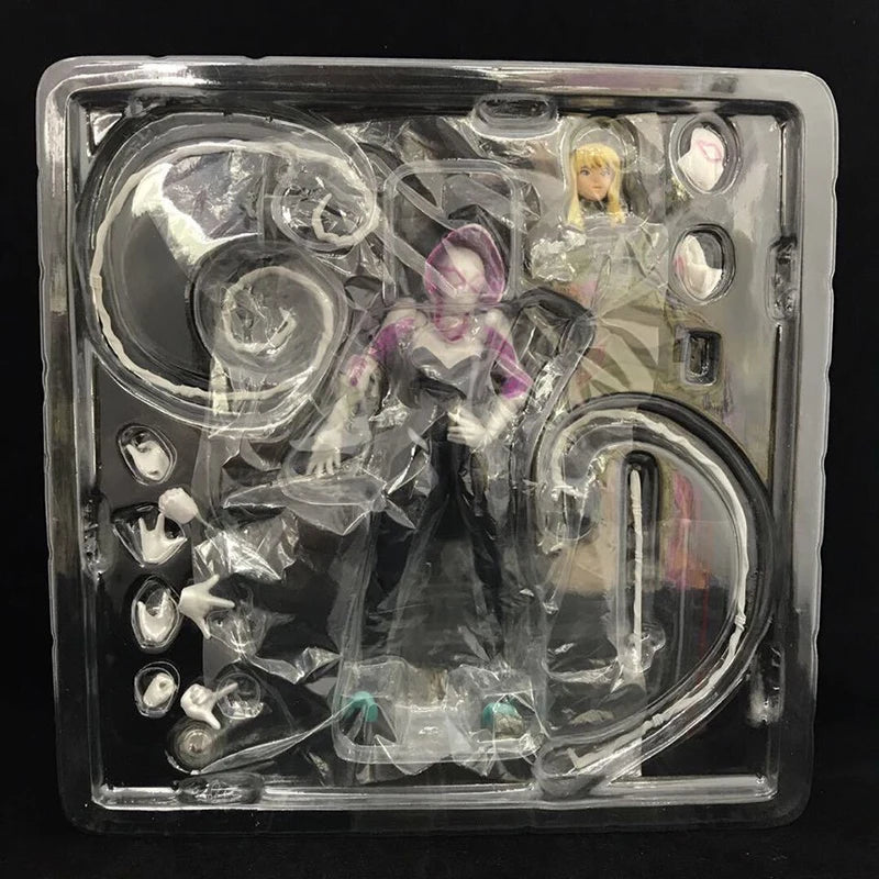 AMAZING YAMAGUCHI Spiderman Gwen Stacy Action Figure Spider Gwen PVC Model Spider-Man Across the Spider-Verse Miles Morales Toys