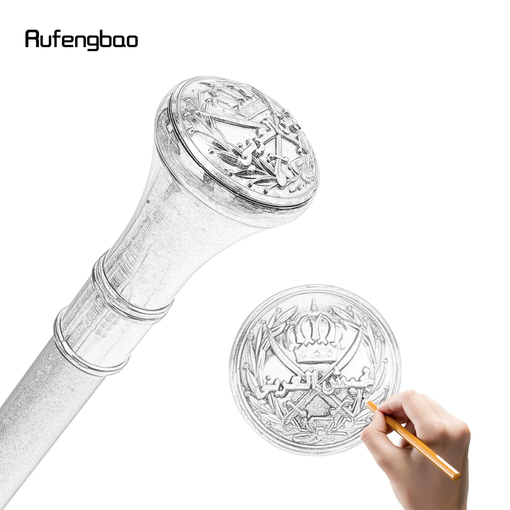 The Middle Ages Sword Cross Totem Single Joint Walking Stick with Hidden Plate Self Defense Cane Sword Cosplay Crosier 93cm