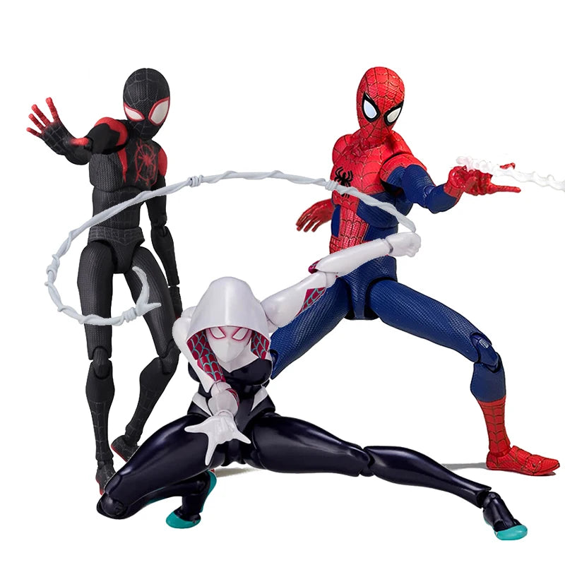 AMAZING YAMAGUCHI Spiderman Gwen Stacy Action Figure Spider Gwen PVC Model Spider-Man Across the Spider-Verse Miles Morales Toys