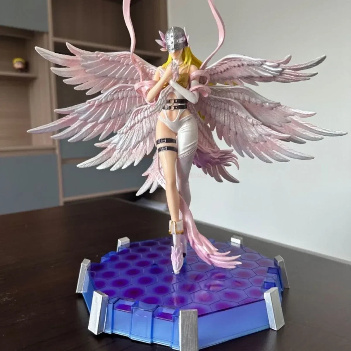 28cm Anime Digimon Adventure Figures Angewomon Angemon LED Action Figurines PVC Statue Model Collection Doll Toys Children Gift