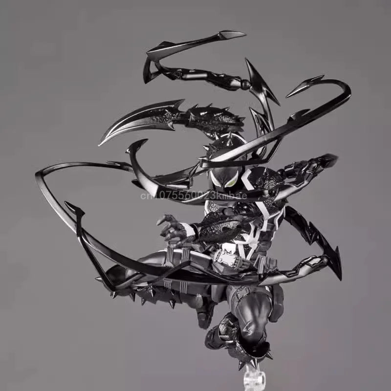 Agent Venom Revoltech Amazing Yamaguchi Anime Figures Venom Figurine Eugene Thompson Model PVC Model Collection Statue Toy Gifts