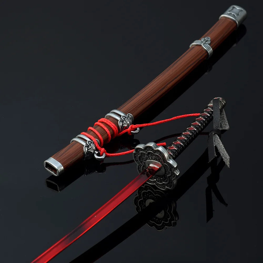 26cm/10.23in Sekiro Wolf katana knife Metal weapons props Game Peripherals Mini Japanese Katanas models Ornaments Boy Toys gifts