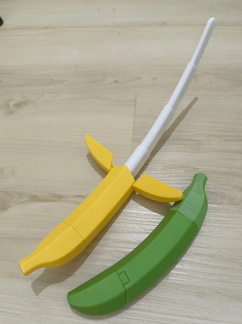 Gravity Katanas Sword Banana Shape Retractable Swords Decompression Katana Stress Relief Toy Knife Chindren Christmas Gifts