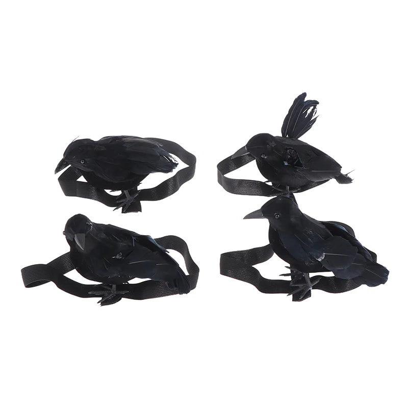Black Crow Cosplay Prop with Shoulder Band for Halloween Holiday Party