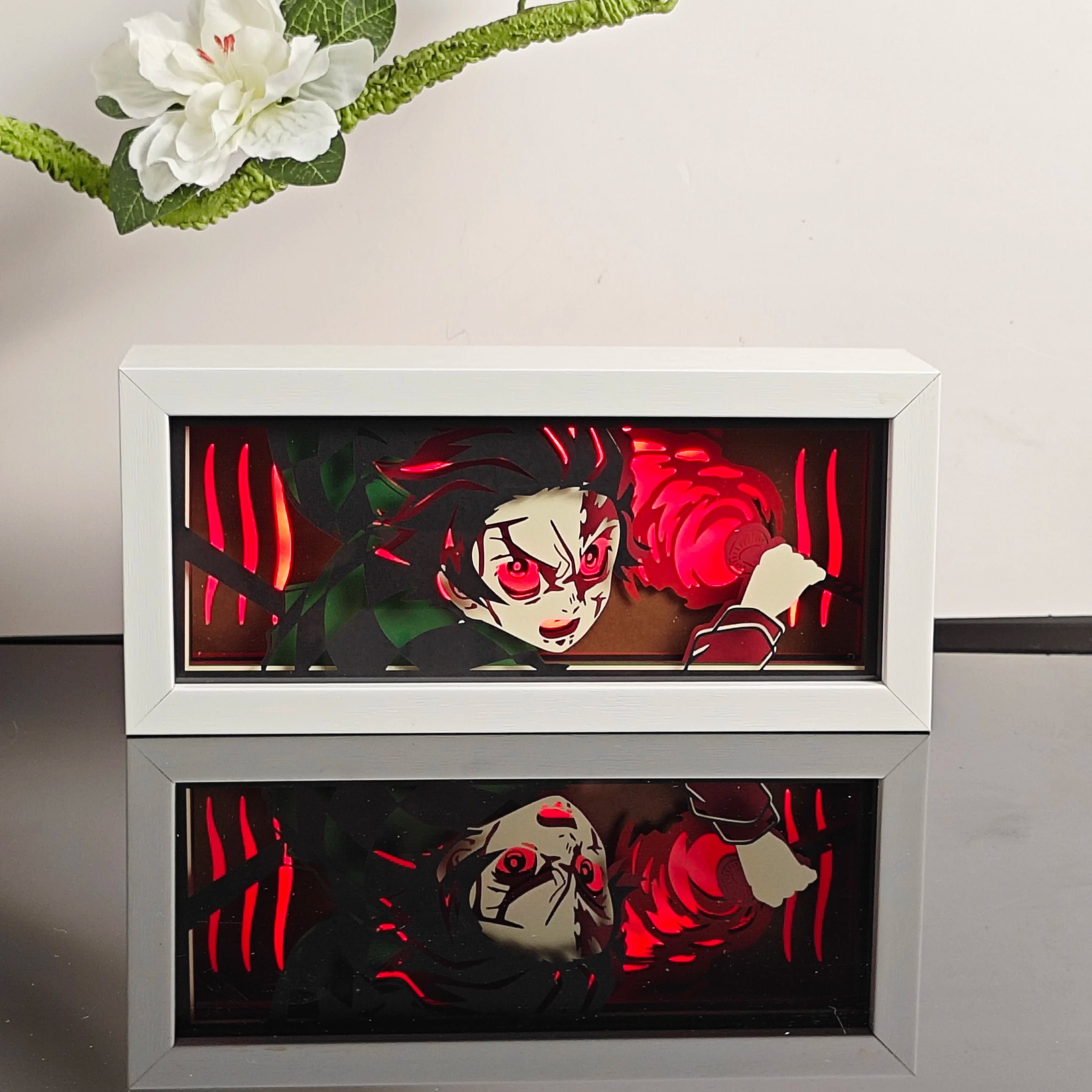 Anime Night Light Color Paper-Cut Light Remote Control Seven Color Change Party Room Cartoon Decoration Night Light